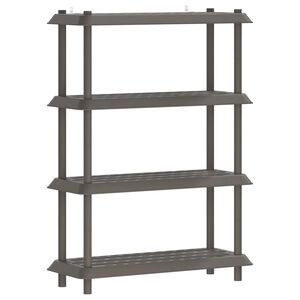 vidaXL Lentynų sistema 4 lygiai 100 x 40 x 136,5 cm PP &Scaron;viesiai pilka