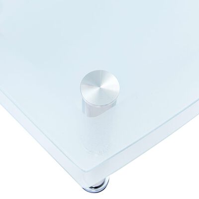 vidaXL Kavos staliukas, baltos sp., 100x60x42 cm, grūdintas stiklas