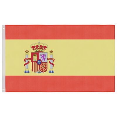 vidaXL Ispanijos vėliava su stiebu, aliuminis, 5,55m