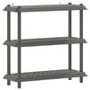 vidaXL Lentynų sistema 3 lygiai 100 x 40 x 96 cm PP &Scaron;viesiai pilka
