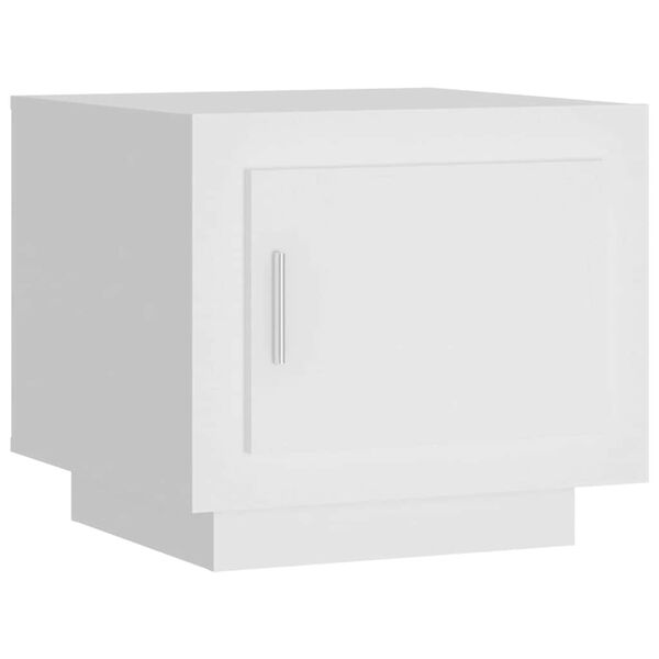 vidaXL Kavos staliukas, baltas, 51x50x45cm, apdirbta mediena