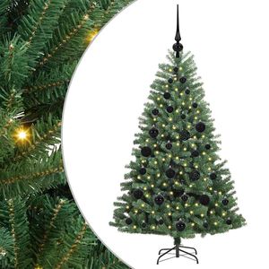vidaXL Dirbtinė Sulankstoma Kalėdų Eglutė Žalia 120 cm PVC ir metalas