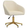 vidaXL Pasukamos valgomojo kėdės, 6vnt., kreminės spalvos, aksomas