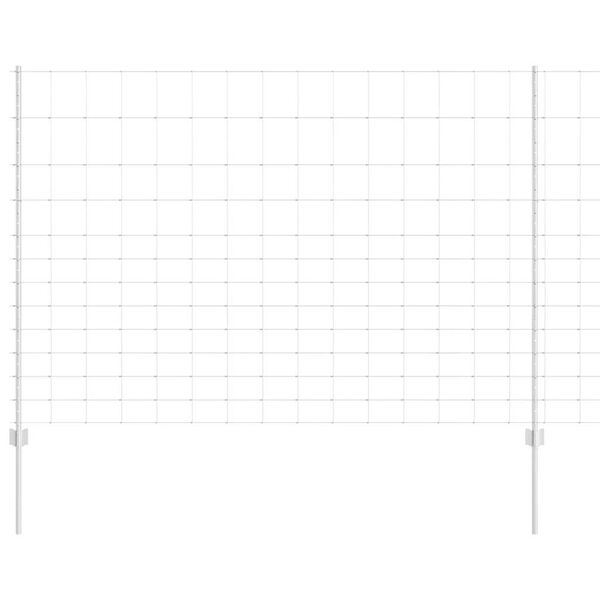vidaXL Tvora su stulpais Sidabro 1,5 x 50 m Plienas