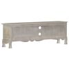 vidaXL Televizoriaus spintelė, pilka, 120x30x42cm, mango masyvas