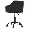 vidaXL Pasukamos valgomojo kėdės, 4vnt., juodos spalvos, aksomas