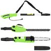 vidaXL 2-1 Teleskopinis stiebinis pjūklas/žoliapjovė, 25/41cm