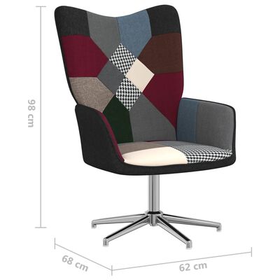 vidaXL Poilsio kėdė, audinys, skiautinio dizaino