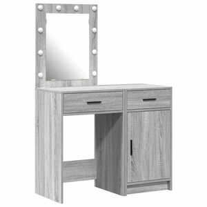 vidaXL Makiažo stalas 2 vnt. Pilka 50 x 41 x 135 cm Apdirbta mediena