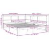 vidaXL Lova su knygų spinta be čiužinio, ruda, 135x190cm, pušis
