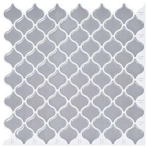 vidaXL Lanterna plytelė 10 vnt. Pilka 27 x 27 cm Poliuretanas ir PET
