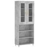 vidaXL Komoda, betono pilkos spalvos, 69,5x34x180cm, apdirbta mediena