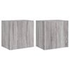 vidaXL Sieninės TV spintelės, 2vnt., pilkos, 40,5x30x40cm, mediena