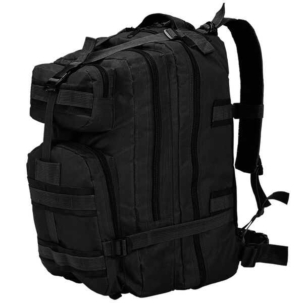 vidaXL Militaristinio stiliaus kuprinė, 50 l, juoda