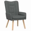 vidaXL krėslas Tamsiai pilka 63 x 67 x 94 cm Audinys ir fanera