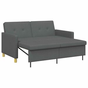 vidaXL I&scaron;traukiama sofa-lova Tamsiai pilka Audinys