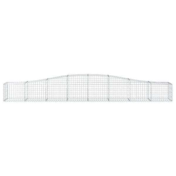 vidaXL I&scaron;lenkti gabiono krep&scaron;iai, 25vnt., 400x50x40/60cm, geležis