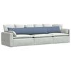 vidaXL Sofa Pagalvės 2 pcs Mėlyna 200 x 40 cm Kordūrinis audinys