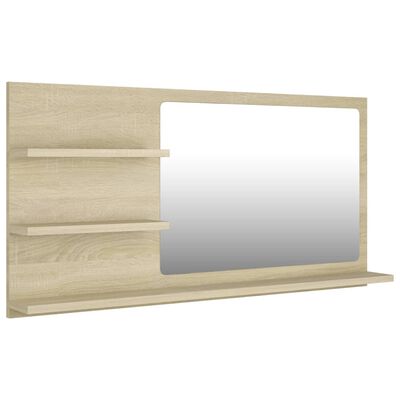 vidaXL Vonios kambario veidrodis, ąžuolo spalvos, 90x10,5x45cm, MDP