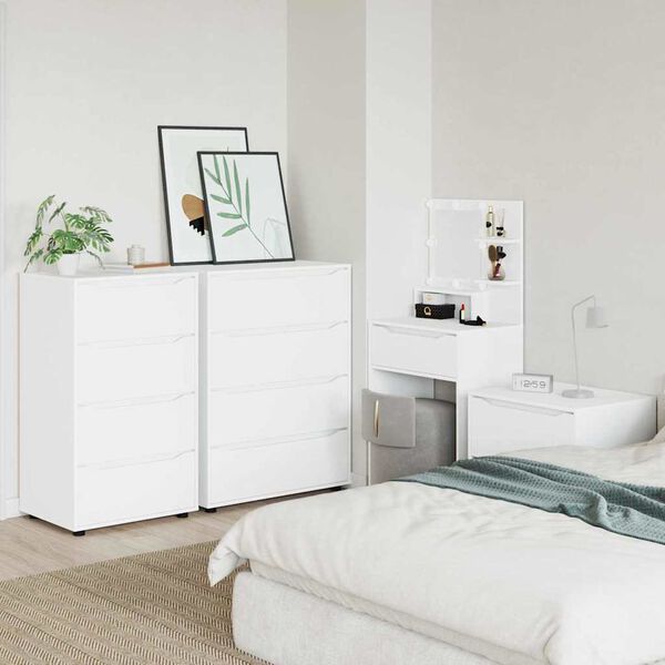 vidaXL Saugojimo spintos 2 pcs Balta 60 x 48 x 105 cm Apdirbta mediena