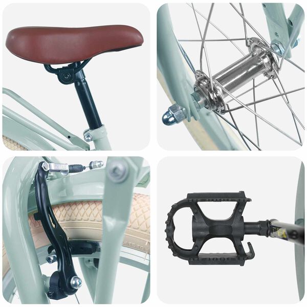 vidaXL Vaikų Dviratis 20 Colių 6-11 metų amžiaus &Scaron;viesiai žalia