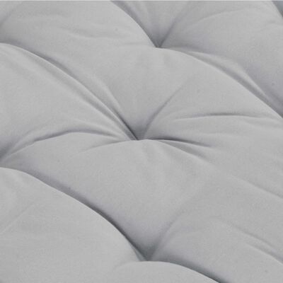 vidaXL Paletės/grindų pagalvėlė, pilkos spalvos, 120x40x7cm, medvilnė