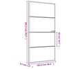vidaXL Vidaus durys, juodos, 102,5x201,5cm, stiklas ir aliuminis
