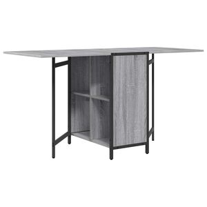 vidaXL Valgomojo stalas 144 x 60 x 75 cm Apdirbta mediena Pilka Sonoma