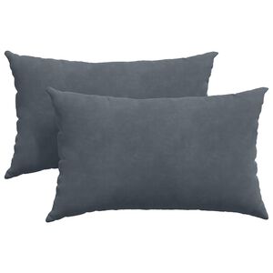 vidaXL Sofa Pagalvės 2 pcs Tamsiai pilka 50 x 30 cm Kordūrinis audinys