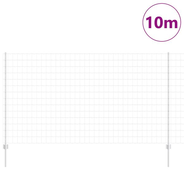 vidaXL Tvora su stulpais Sidabro 1,4 x 10 m Plienas