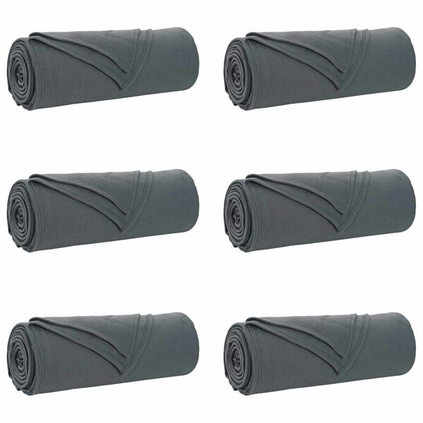 vidaXL Mesti antklodės 6 pcs Tamsiai pilka 210 x 140 cm Flysas