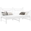 vidaXL Dienos lovos rėmas Balta 100 x 190 cm Plienas