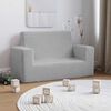 vidaXL Dvivietė vaiki&scaron;ka sofa, &scaron;viesiai pilka, mink&scaron;tas pliu&scaron;as