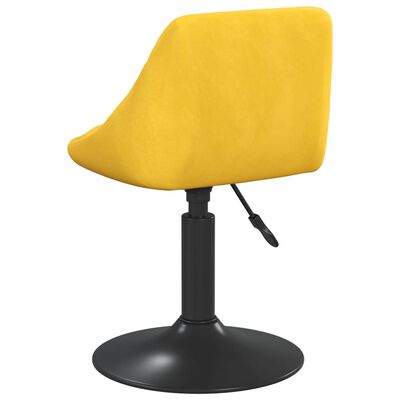 vidaXL Valgomojo kėdė, garstyčių geltonos spalvos, aksomas (335323)