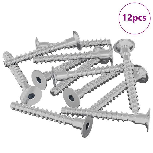 vidaXL Varžtas 12 pcs Cinkuota 5 x 40 mm Geležis