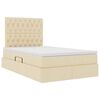 vidaXL Lova su daiktų laikymo vieta ir LED Kremas 120 x 200 cm