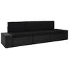vidaXL Modulinė trivietė sofa, juodos spalvos, poliratanas