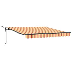 vidaXL I&scaron;traukiama markizė geltonos ir oranžinės spalvos 350 x 250 cm