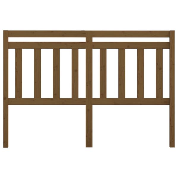 vidaXL Lovos galvūgalis, medaus rudas, 156x4x100cm, pu&scaron;ies masyvas