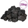 vidaXL Vulkaninės uolienos, juodos spalvos, 25kg, 3&ndash;5cm