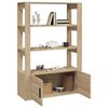 vidaXL &Scaron;oninė spintelė, ąžuolo, 80x30x119,5cm, apdirbta mediena