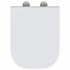 vidaXL Greito atleidimo tualeto sėdynė Balta 44.5 x 35 x 3.6 cm
