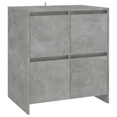 vidaXL Šoninės spintelės, 2vnt., betono pilkos, 70x41x75cm, MDP