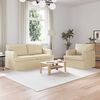 vidaXL Sofa 2 pcs Kreminė 162 x 80 x 85 cm audinys