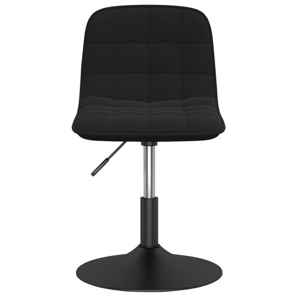 vidaXL Pasukama valgomojo kėdė, juodos spalvos, aksomas