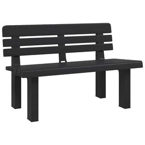 vidaXL Sodo suoliukas, antracito spalvos, 110x52x71cm, polipropilenas