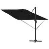 vidaXL Roma Parasol Juoda 286 x 285 x 265 cm Poliesteris ir aliuminis