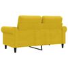 vidaXL Dvivietė sofa, geltonos spalvos, 120cm, aksomas