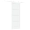 vidaXL Slankios durys 78 x 202 cm Apdirbta mediena Balta