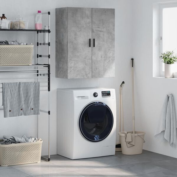 vidaXL Prie sienos montuojama spintelė, betono pilka, 69,5x34x90cm